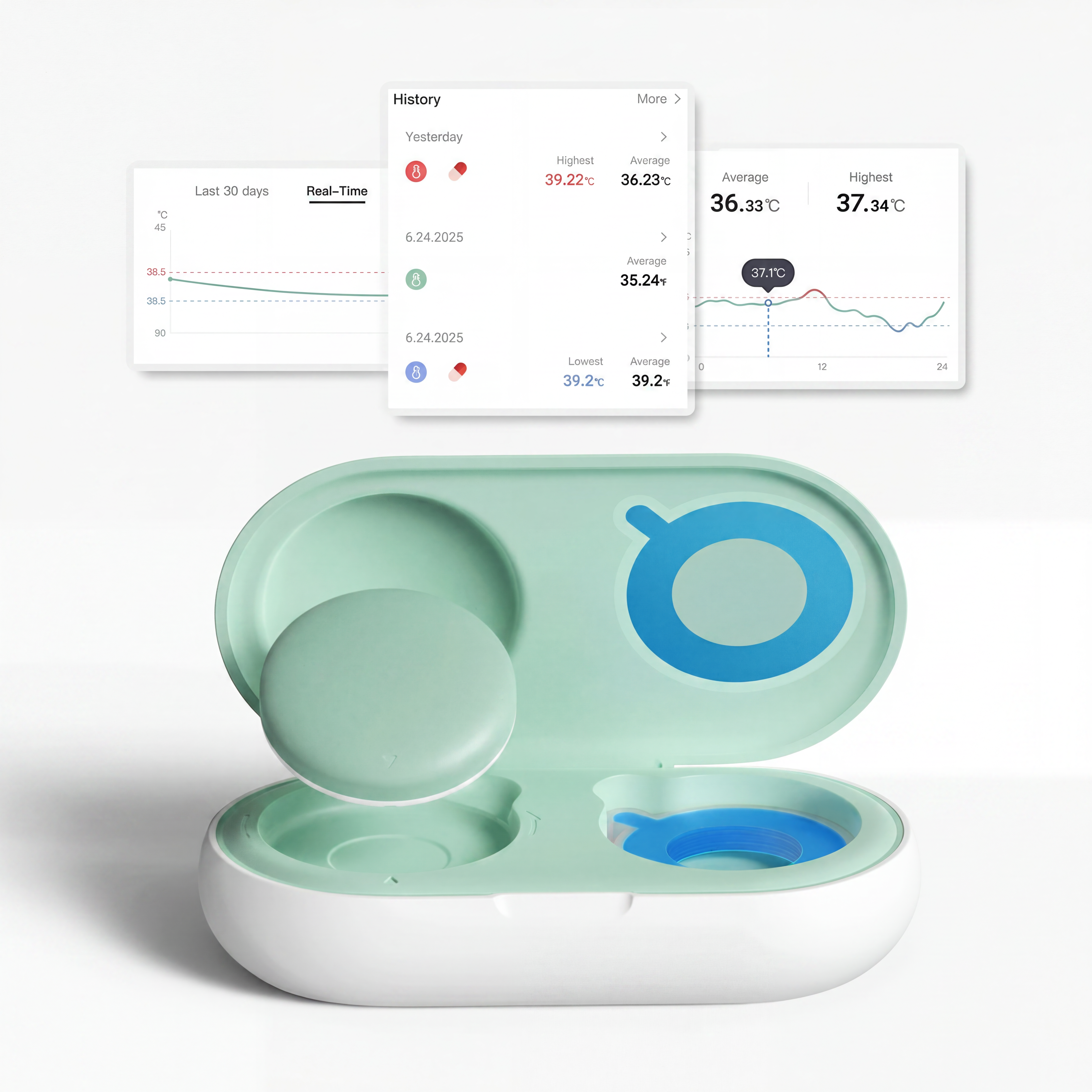 PediTemp Wearable Digital Baby Thermometer